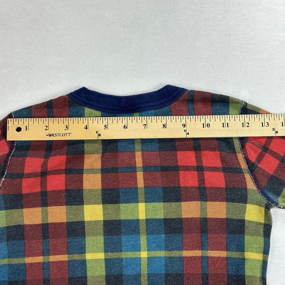 Hanna‎ Andersson Organic Cotton Plaid Pajama Top Kids Size 12 Long Sleeve